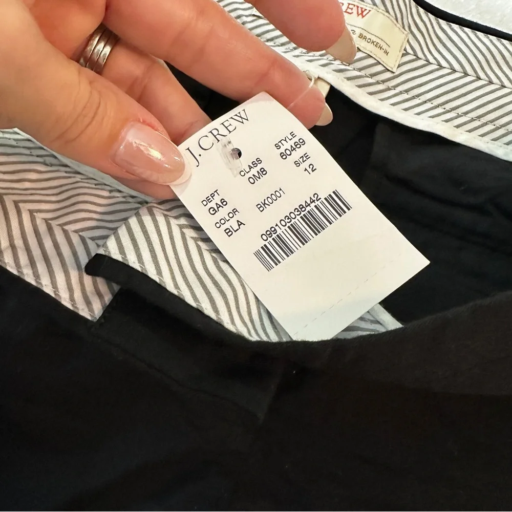 J.Crew Black Chino Broken-In Cotton Mini Shorts Size 12 | Clean Girl Classic - Picture 7 of 14